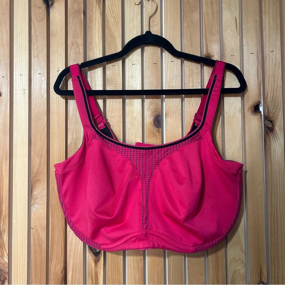 Soma Sport Max Support Underwire Contour Sports Bra 1116 Pink Size 44DDD